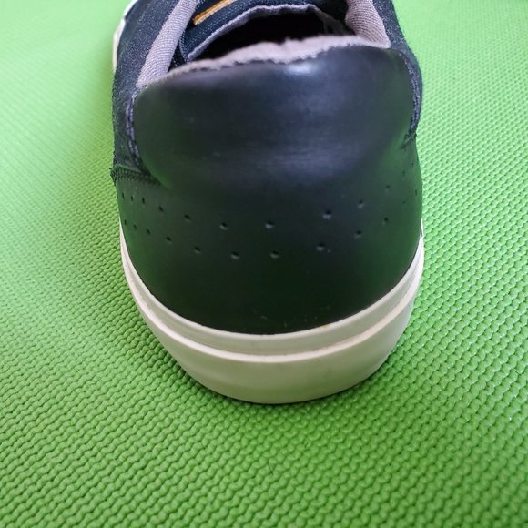 New Clarks Tiko Break Black Leather Canvas Sneakers US Size 8.5 - Picture 6 of 13